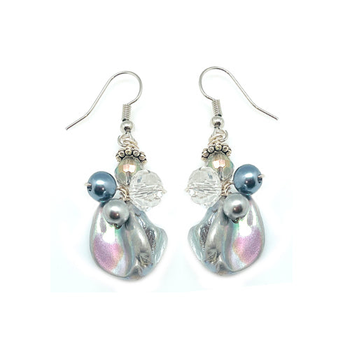 Silver Mother Of Pearls Earrings