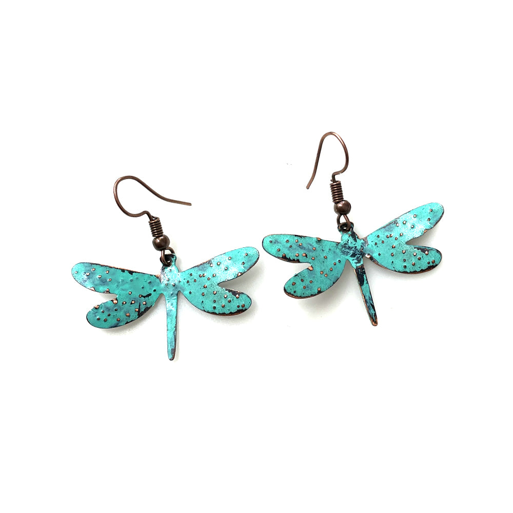 Dragonfly Copper dangle Earrings