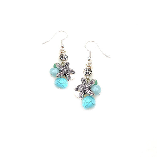 Aqua V Nautical, Matching Earrings Option.