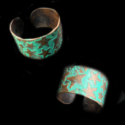 Stars Turquoise Copper Ring