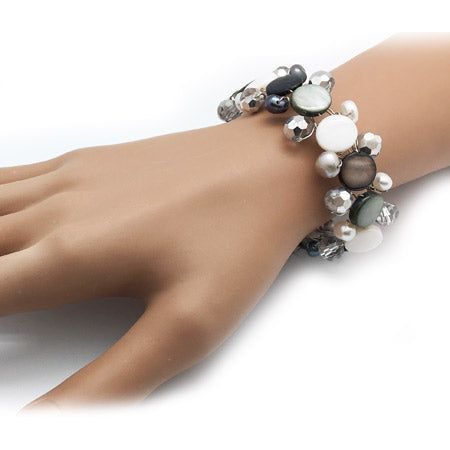 Weaving Ivory Gray Bracelet - Nurit Niskala