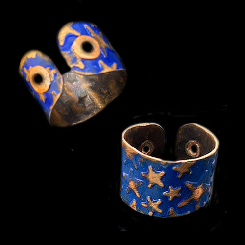 Stars Lapis Copper Ring