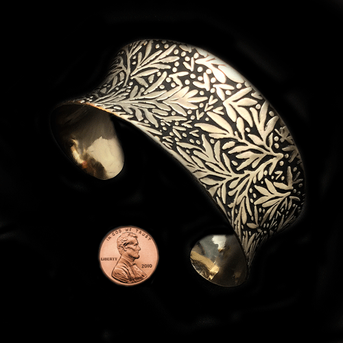Silver FLORAL Cuff