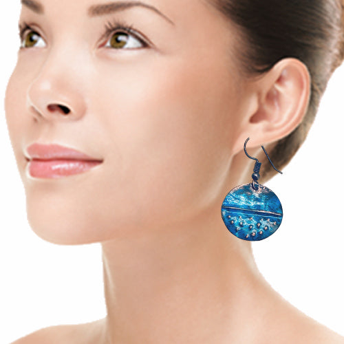 Azure Blue Copper Earrings