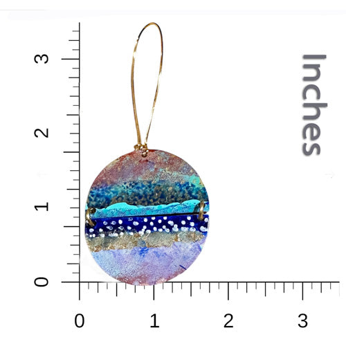 Lg Half Circles dangle Earrings
