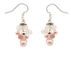 Rose Quartz Pink Earrings