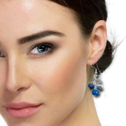 Purple Blue Delicate Earrings/Matching Necklace Available