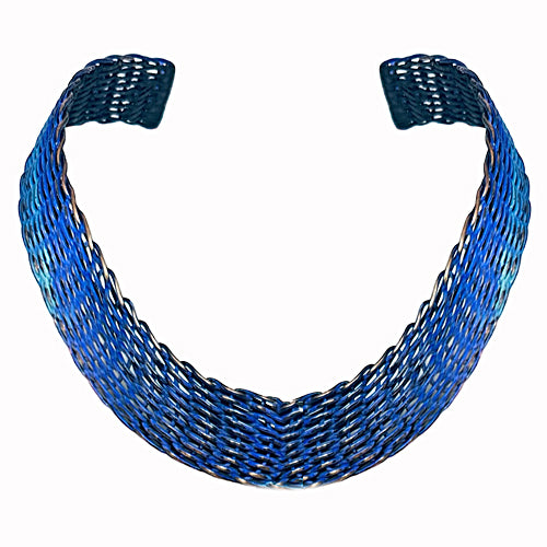 Denim Copper Woven Choker