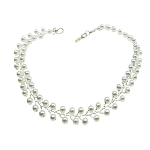White Pearls U Necklace/ Matching Earring/Bracelet Options.
