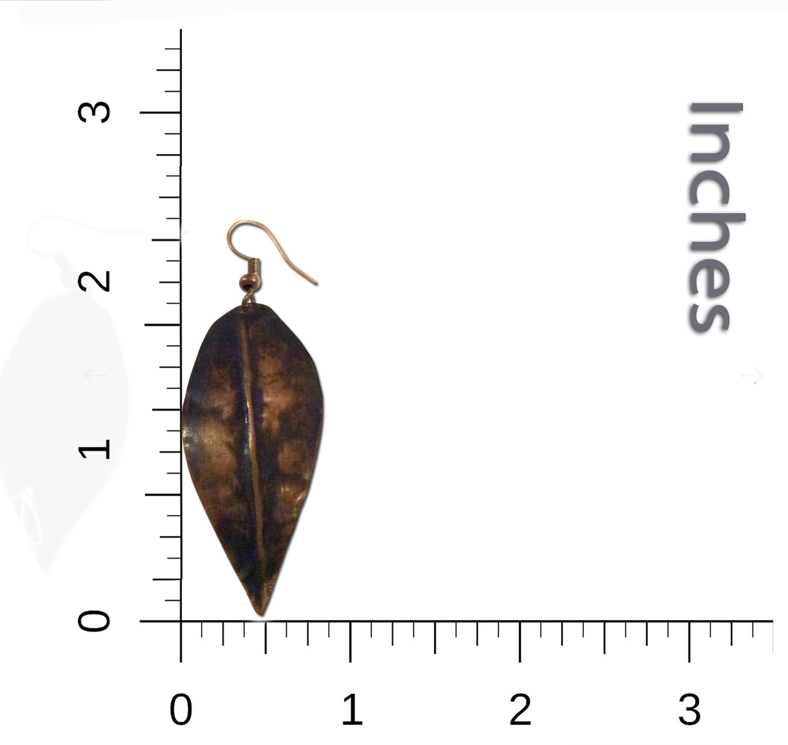 Copper Dangle Leaf Earrings
