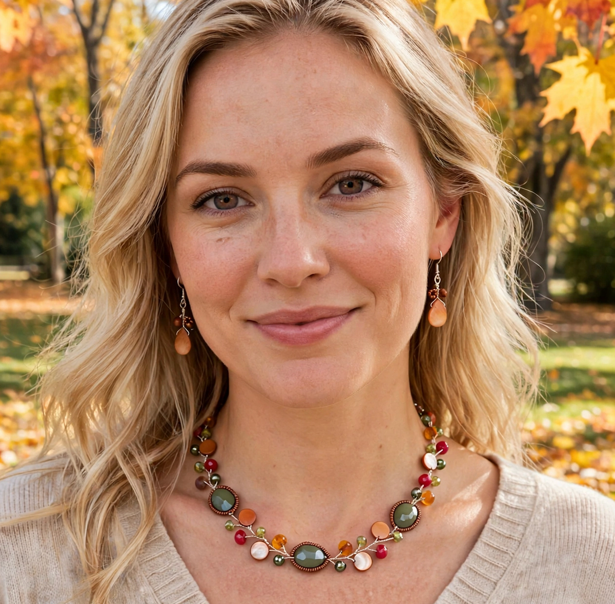 The Sienna Vineyard Necklace / Matching Earrings Options