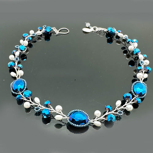 Sapphire Blue Necklace/ Matching Earrings Options.