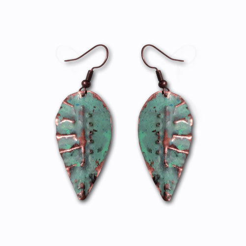 Turquoise Dangle Copper Earrings