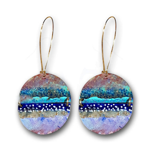 Lg Half Circles dangle Earrings