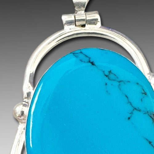 Artistic Turquoise Pendant.