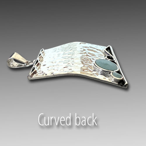 Light Blue Turquoise Cabochon Pendant.