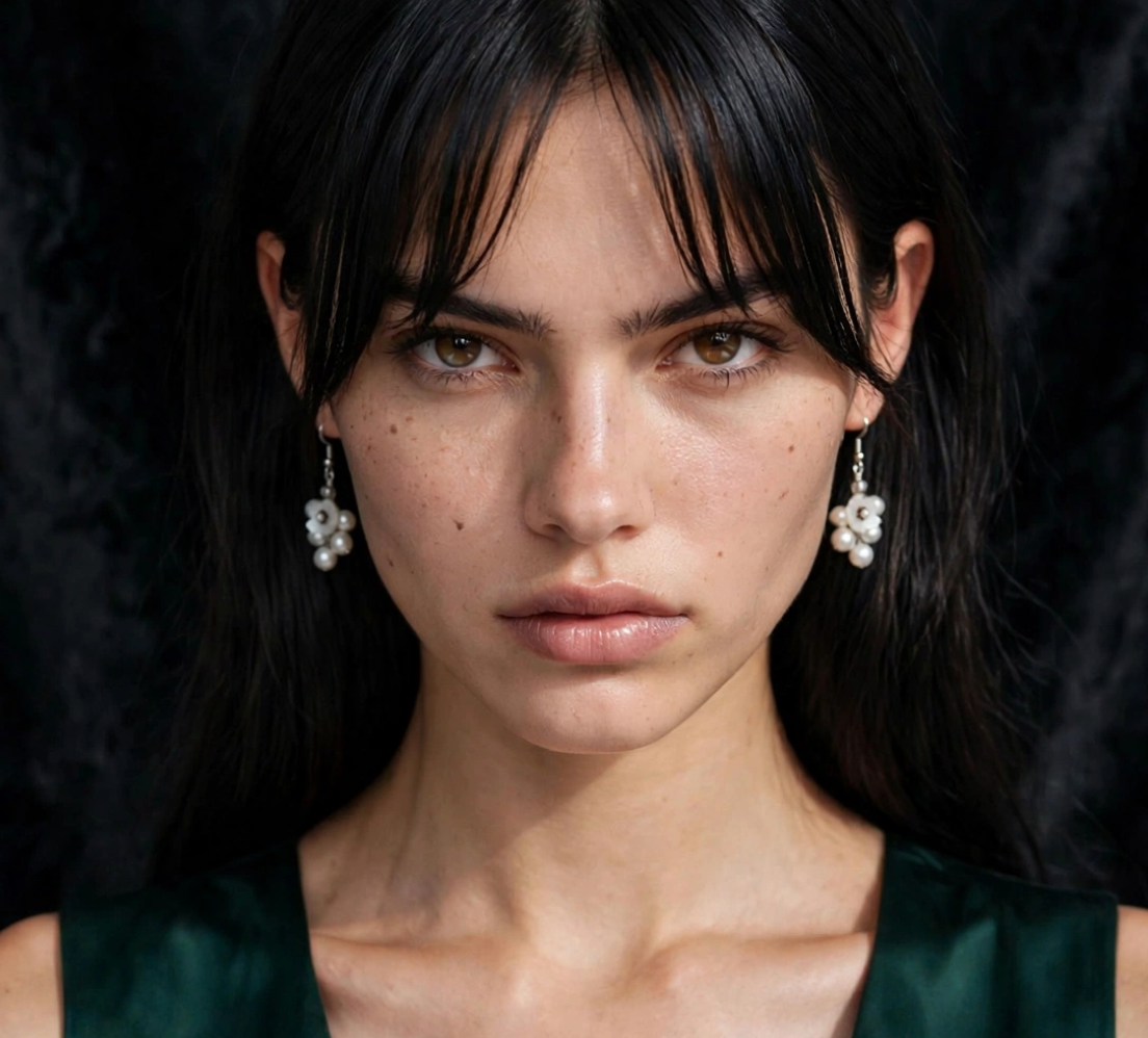 White Pearl flower Earrings