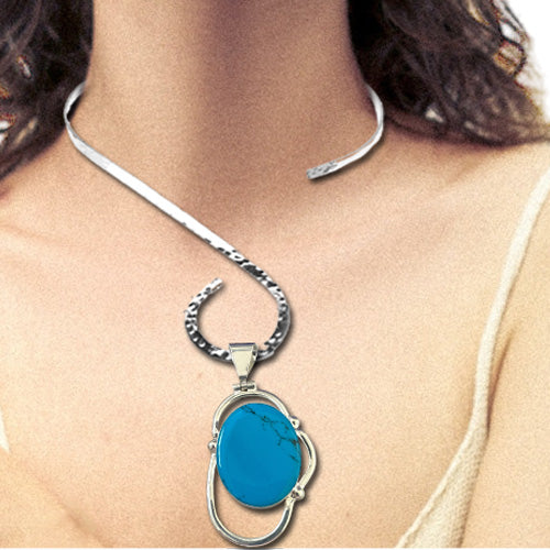 Artistic Turquoise Pendant.
