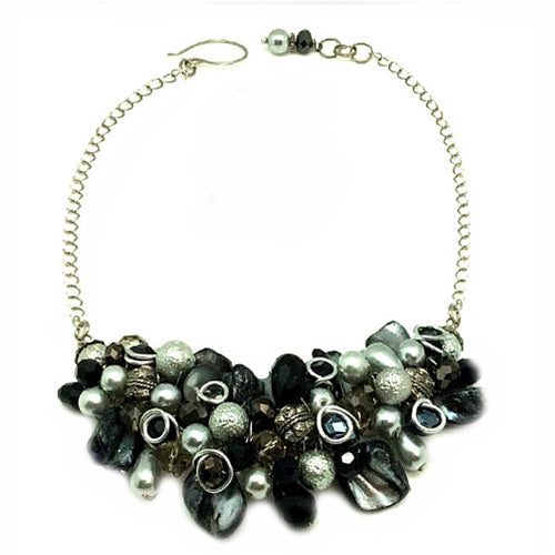 Black Silver Mother of Pearl Design