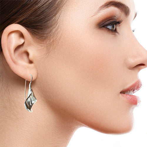 Silver Calla Lily Cuff Bracelet & Earring option.