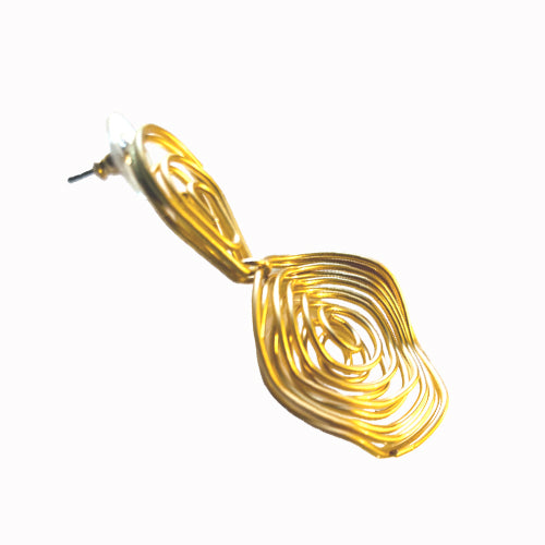 Twisted Matte Gold Earrings