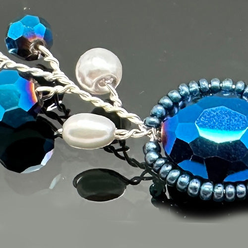 Sapphire Blue Necklace/ Matching Earrings Options.
