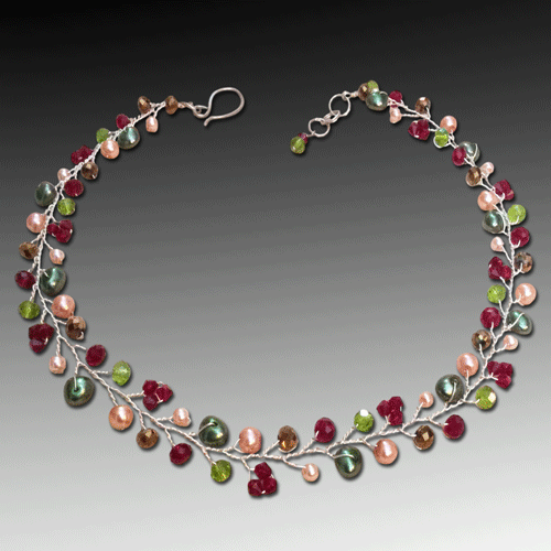 Green Red Necklace/ Matching Bracelet Options.