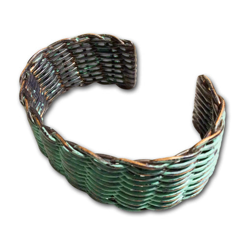 Turquoise Copper Woven Cuff