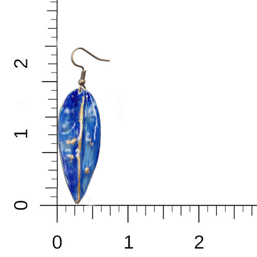 Cobalt Blue Dangle Copper Earrings