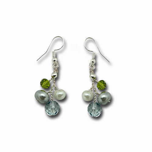 Green Grey Necklace/ Matching Earrings Options