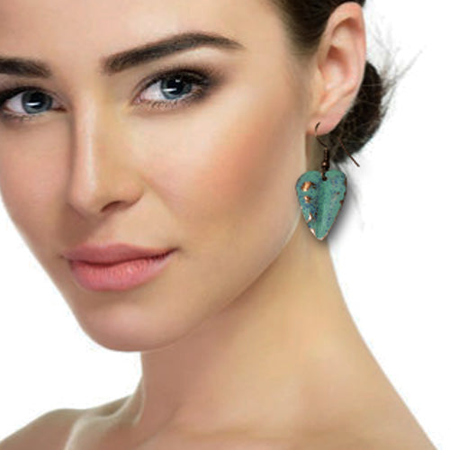 Little Sage Dangle Copper Earrings