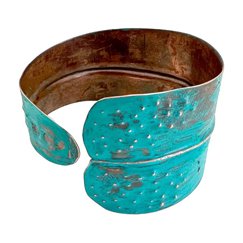 Form-folding Turquoise Copper Cuff