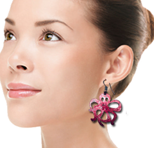 Octopus Copper Earrings-Choose your colors !