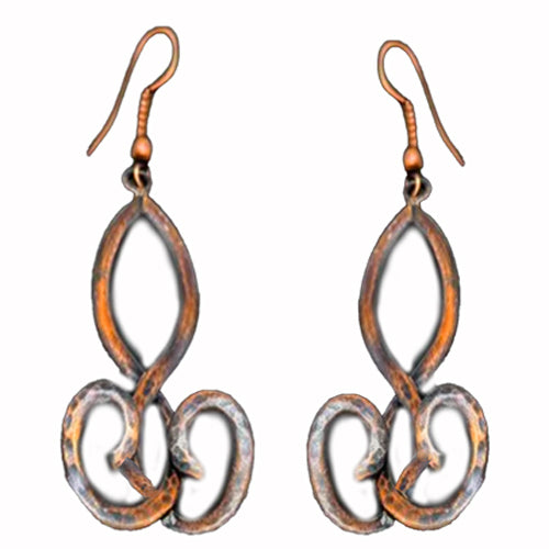 Twisty Copper Earrings