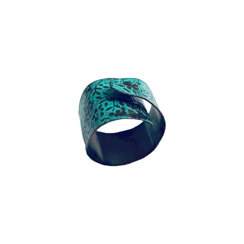 Flowers Printed Copper Ring