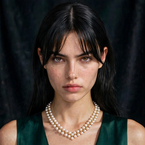 Golden Vine Swarovski Pearl Necklace