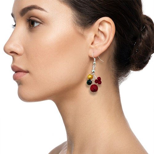 Burgundy & Black Holiday Garland Necklace Set — Limited Edition!