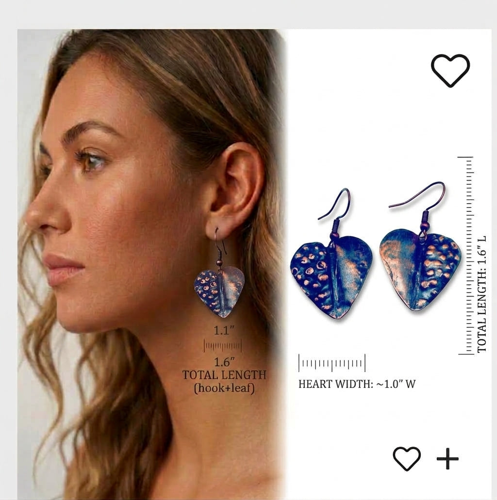 Antique look copper Earrings