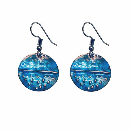 Azure Blue Copper Earrings