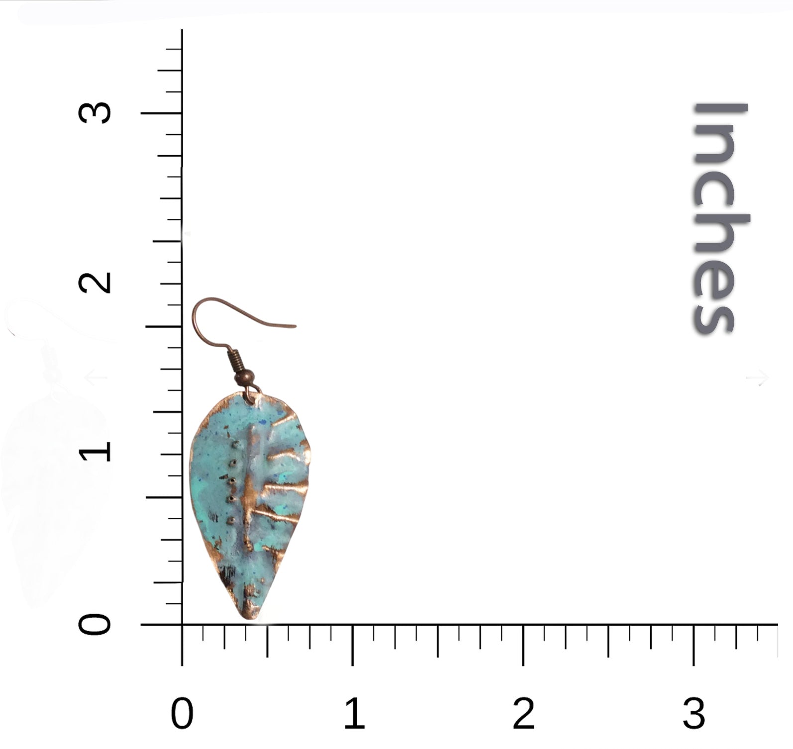 Turquoise Dangle Copper Earrings