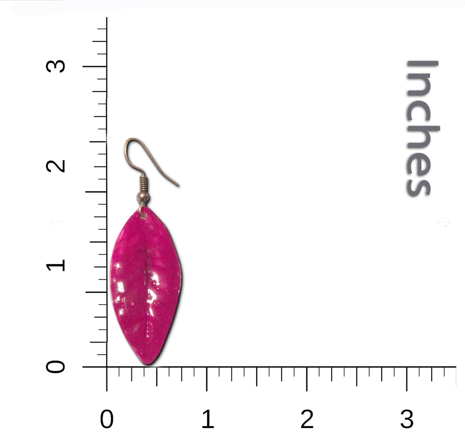Fuchsia Pink dangle leaf earrings