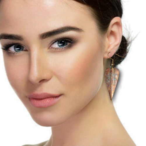 Brown Turquoise Dangle Earrings