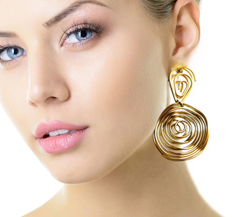 Twisted Matte Gold Earrings