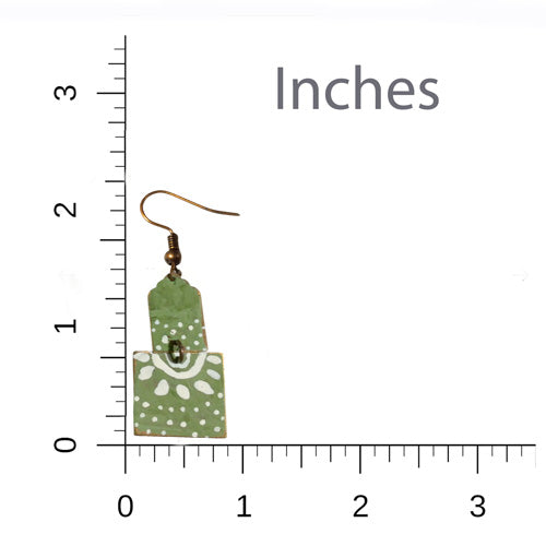 Geometric Olive Earrings