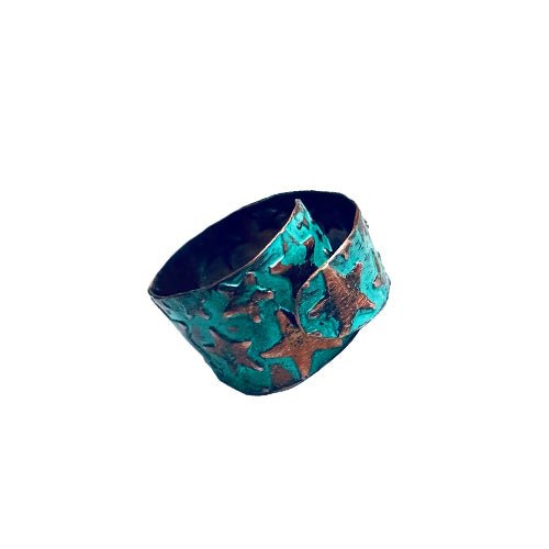 turquoise Patina Copper Ring