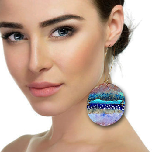 Lg Half Circles dangle Earrings