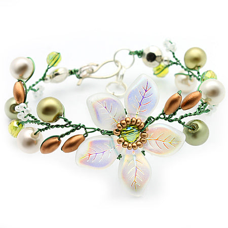 White Green Flowers Design - Nurit Niskala