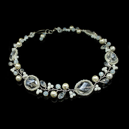 Crystal and Pearl Necklace - Nurit Niskala