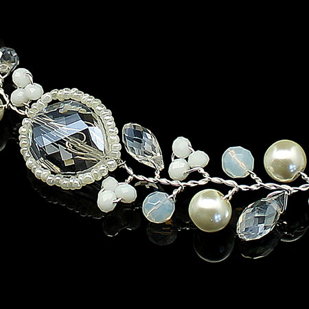 Crystal and Pearl Necklace - Nurit Niskala