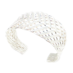 Shine Silver Woven Cuff